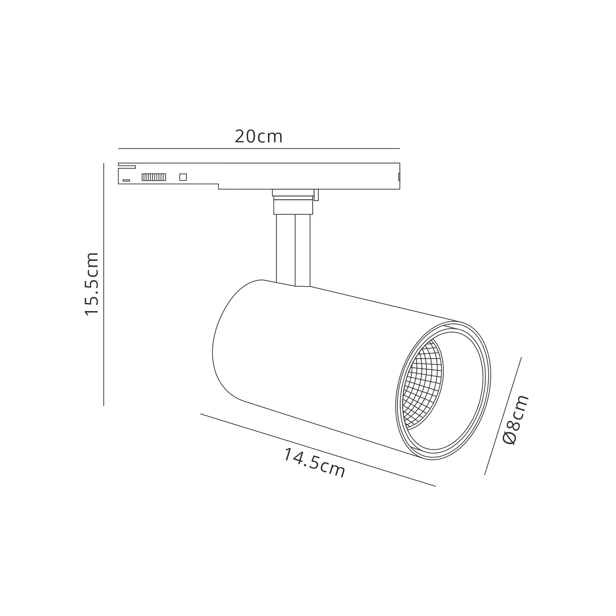 Fiji 1 Light 3 Circuit Track Light 30W LED 4000K White M7206  Mantra Fusion Fiji